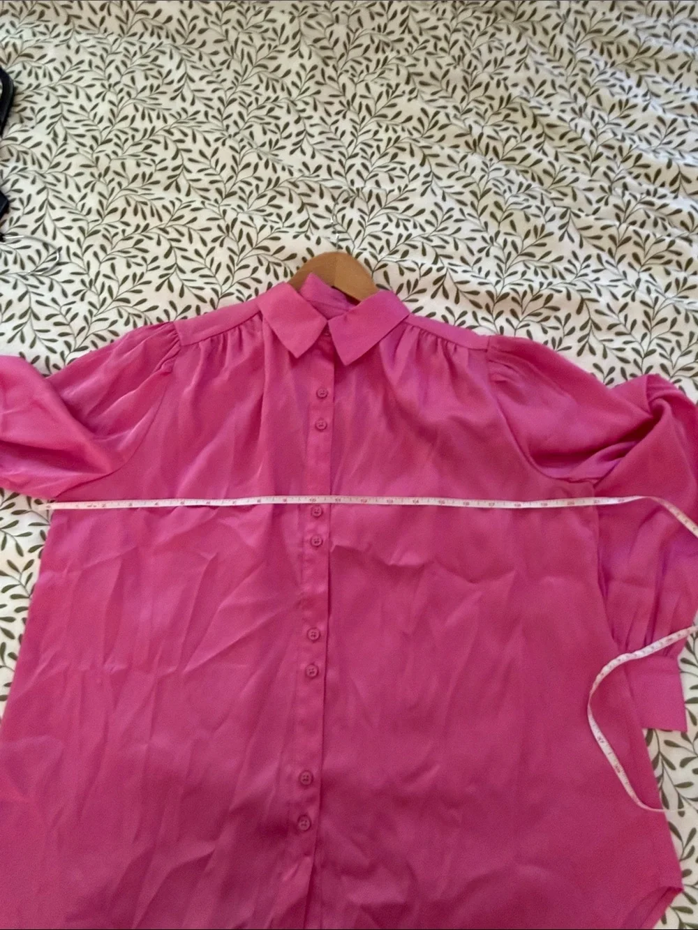 Ann Taylor Hot Pink Button-Up Blouse